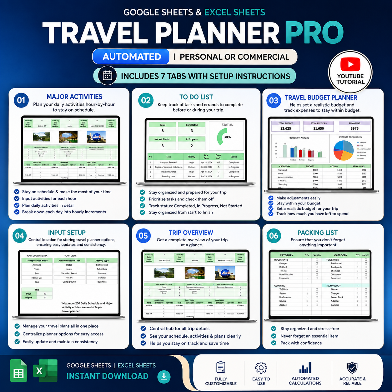 Family Organizer Spreadsheet Bundle with MRR & PLR