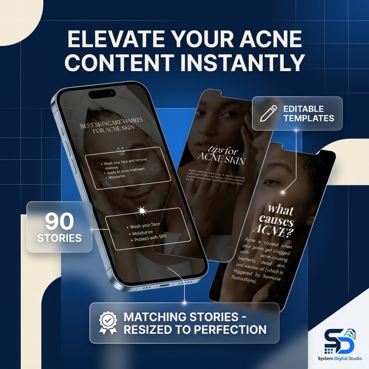 Skincare Social Media Templates | 180 Esthetician Canva Templates