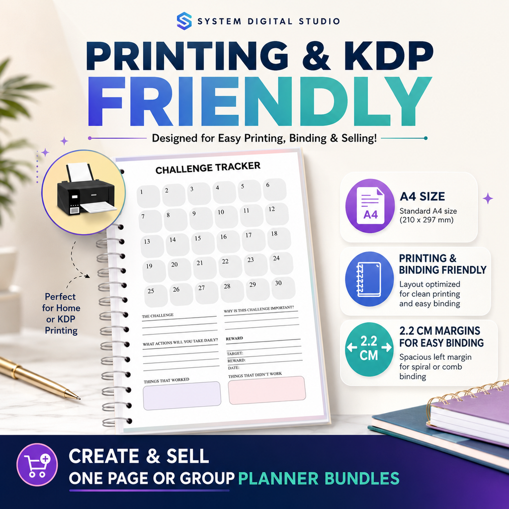 PLR Printable ADHD Planner | Editable Canva Template