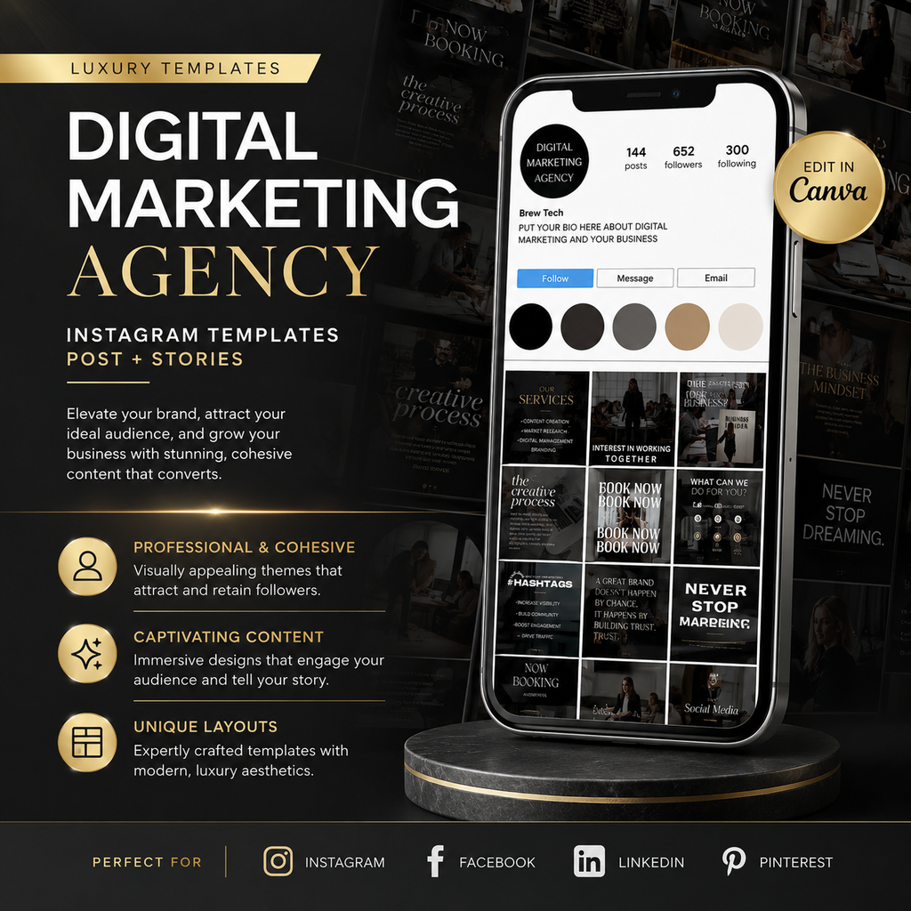 Social Media Planner Bundle & Content Calendar