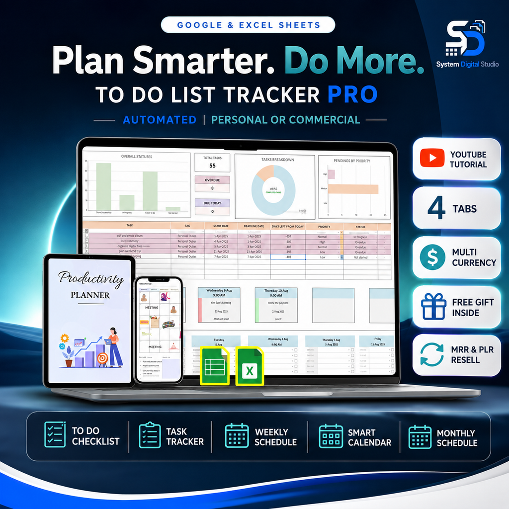 Life Organizer Spreadsheet Bundle with PLR & MRR