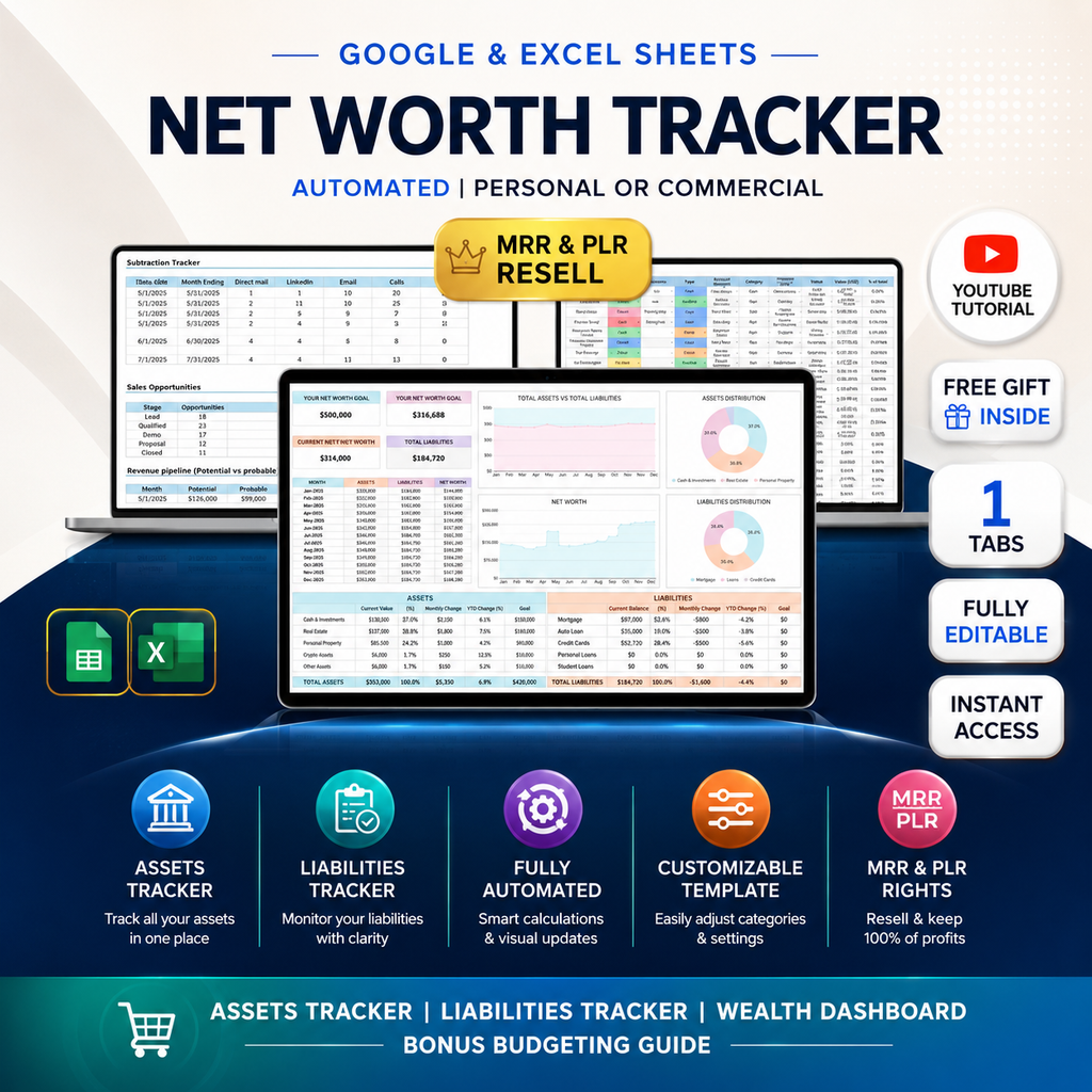 Budget Spreadsheet Bundle with PLR & MRR