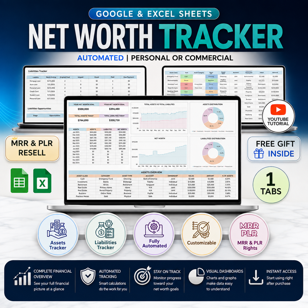 Smart Budget Spreadsheet Bundle with Master Resell Rights