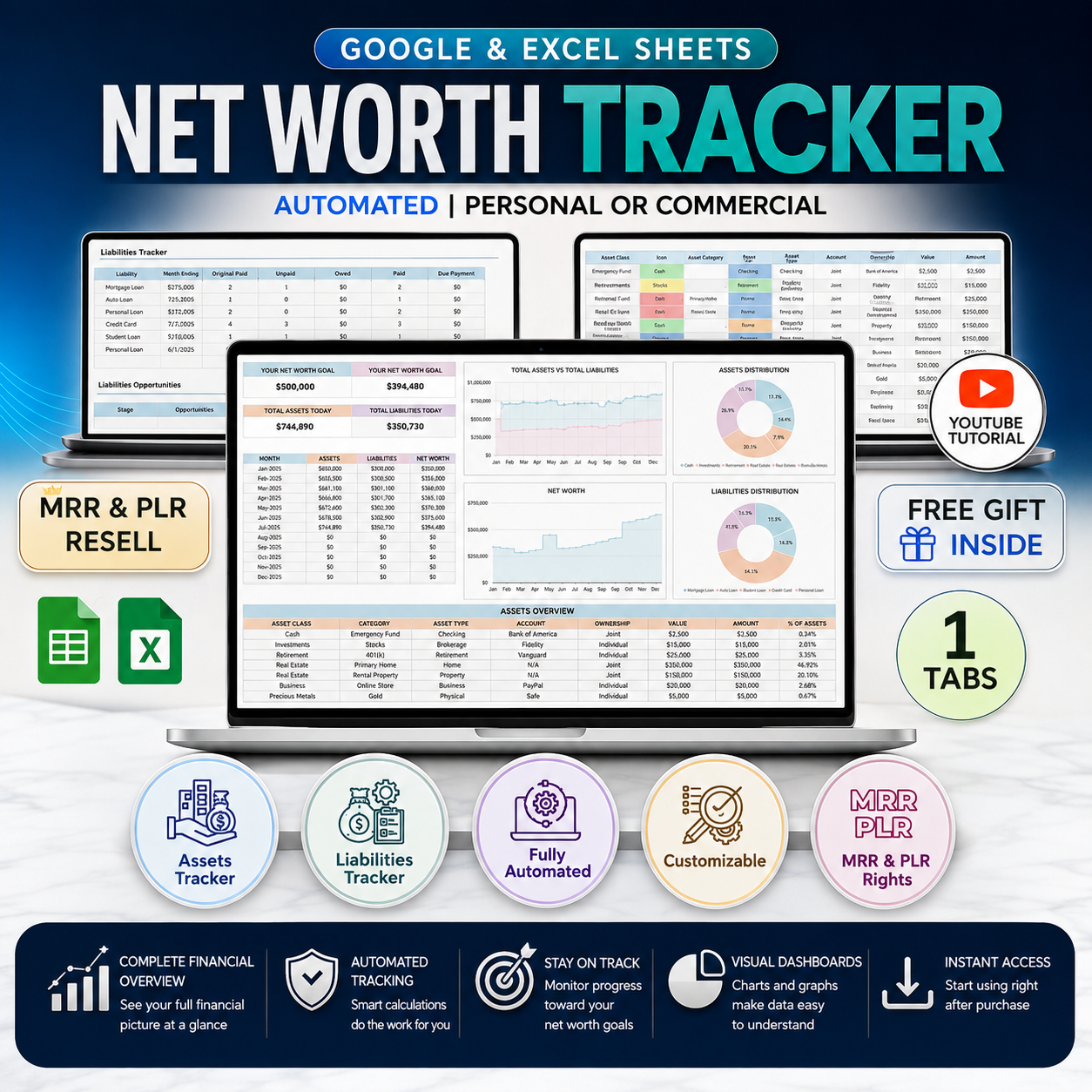 Smart Budget Spreadsheet Bundle with Master Resell Rights