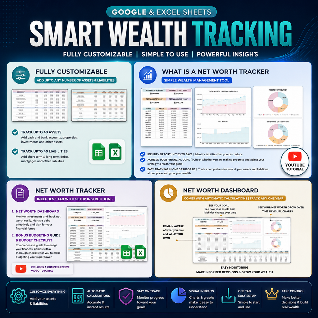 Smart Budget Spreadsheet Bundle with Master Resell Rights