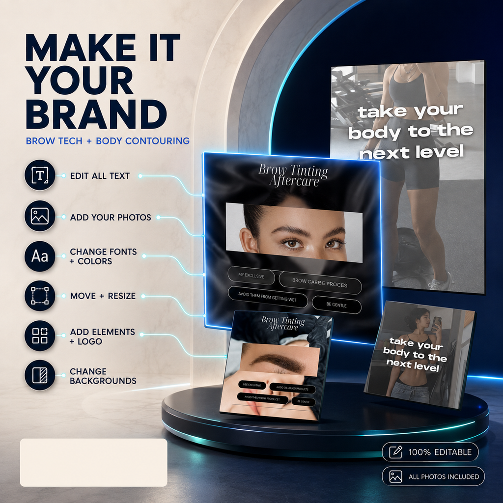 Beauty & Esthetician Canva Template Bundle