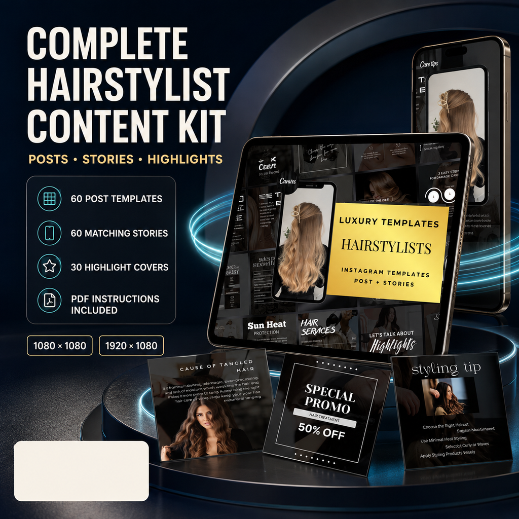Beauty & Esthetician Canva Template Bundle