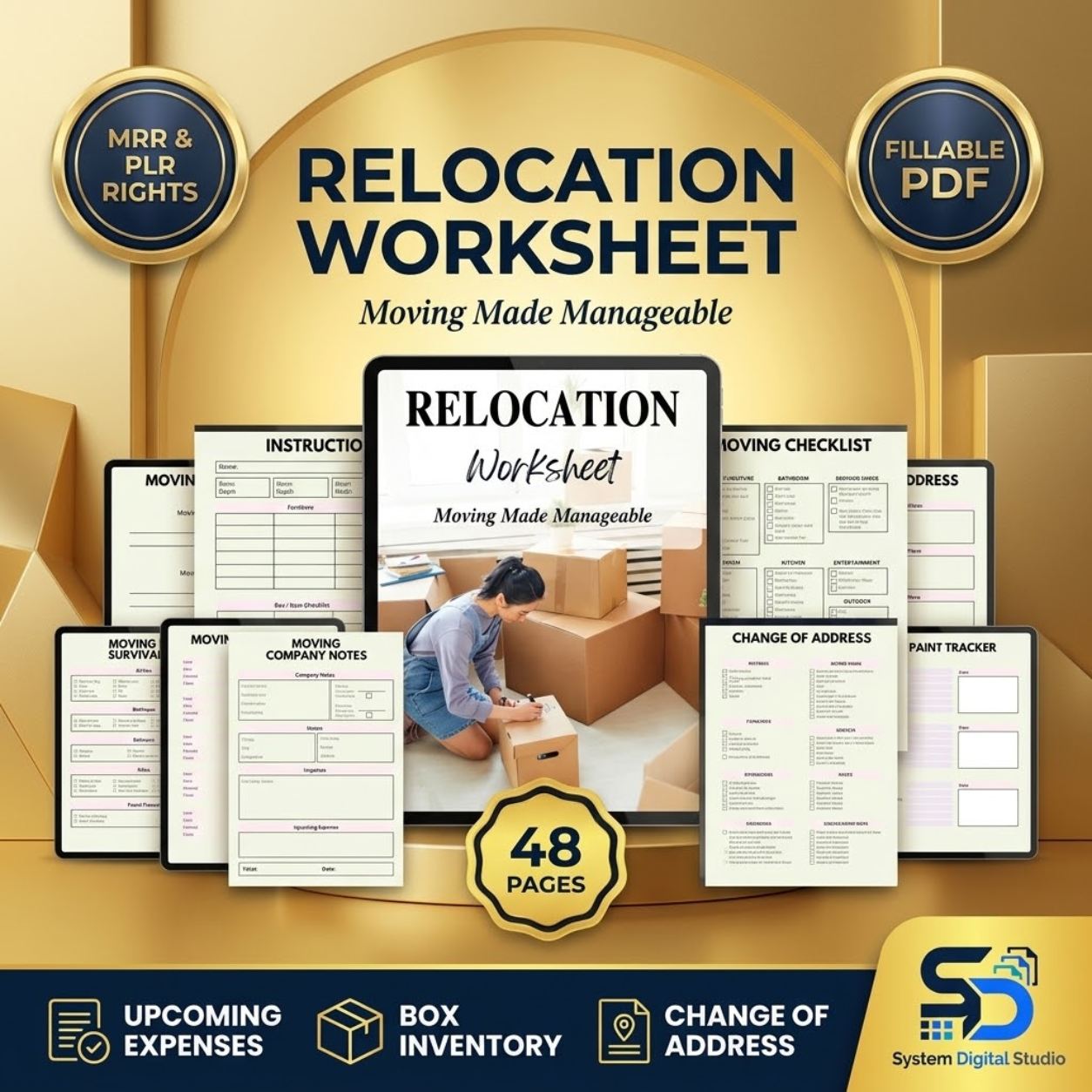 Relocation Planner & Moving Checklist | Printable Moving Organizer