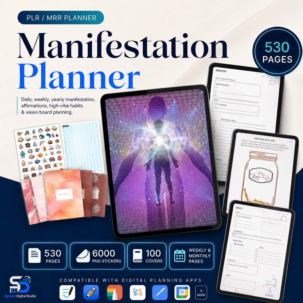 Manifestation Planner PLR Digital Planner with Master Resell Rights