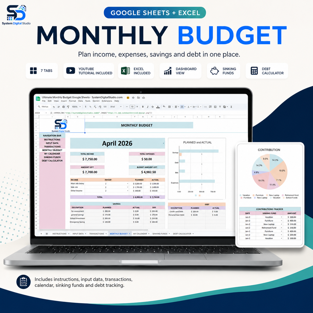 Ultimate Monthly Budget Spreadsheet