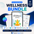 PLR Printable Wellness Journal | Editable Canva Planner