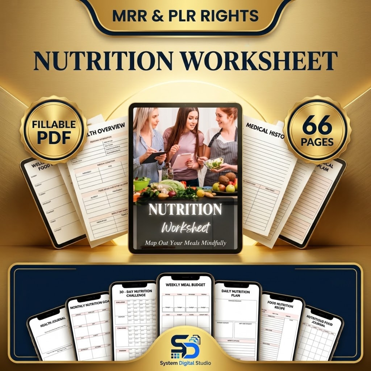 Nutrition Planner & Meal Tracker | Printable Food Journal