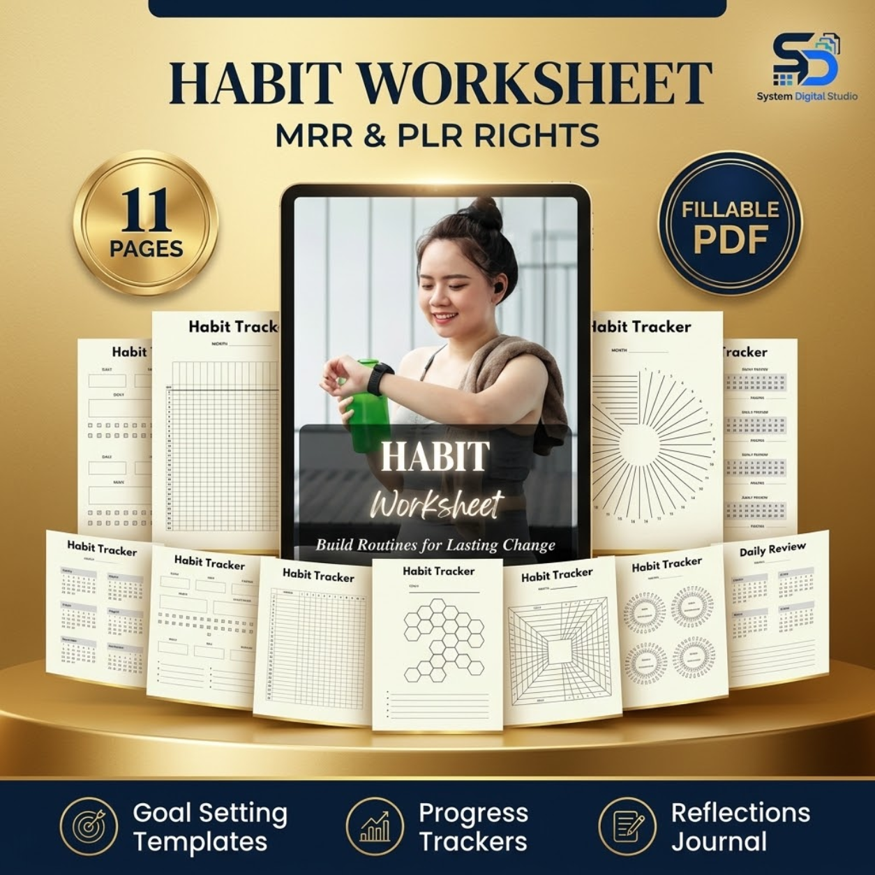 Habit Tracker & Goal Planner | Printable Habit Worksheet