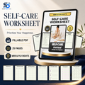 Self-Care Worksheet | Fillable PDF | Printable Planner