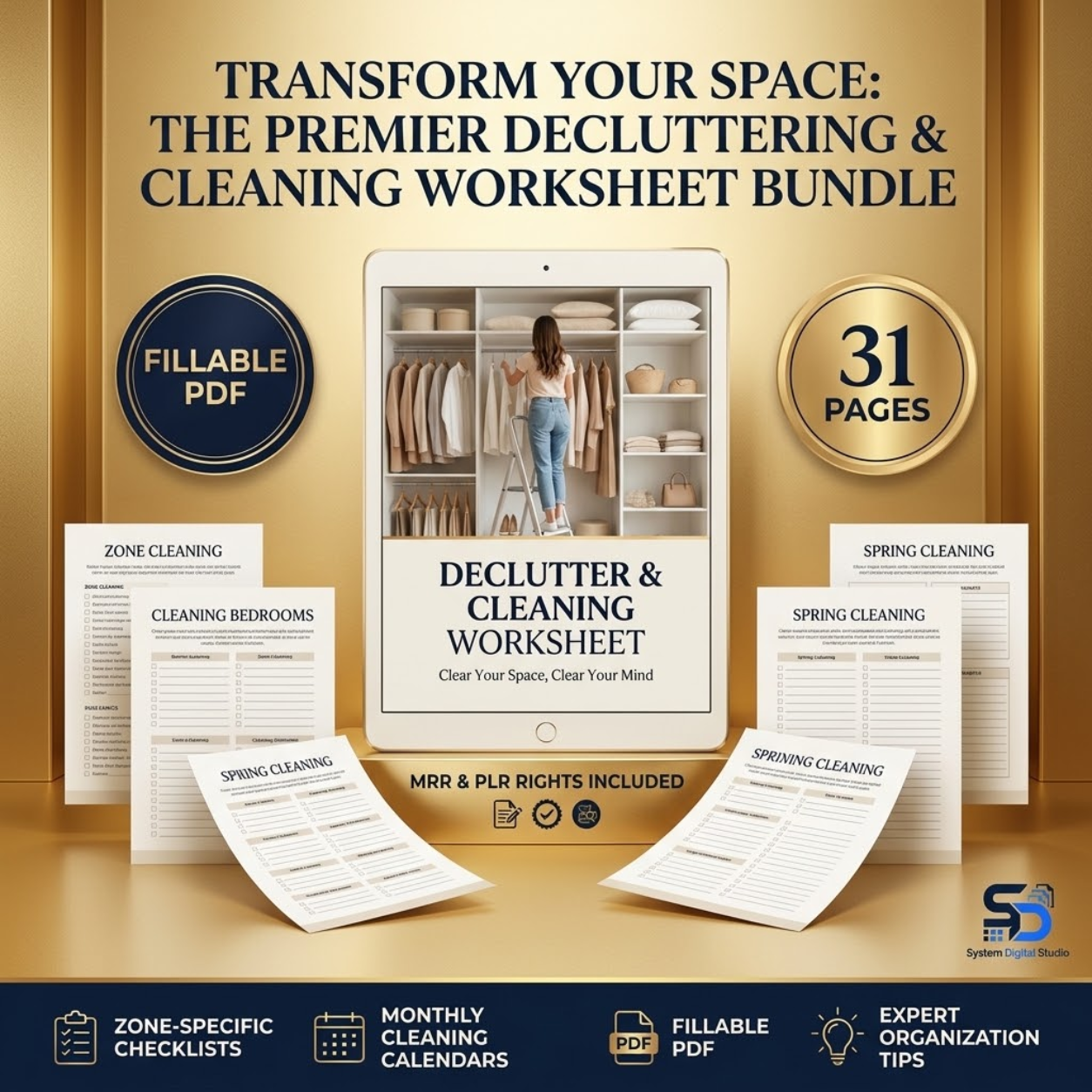 Decluttering & Cleaning Planner | Printable Home Organizer