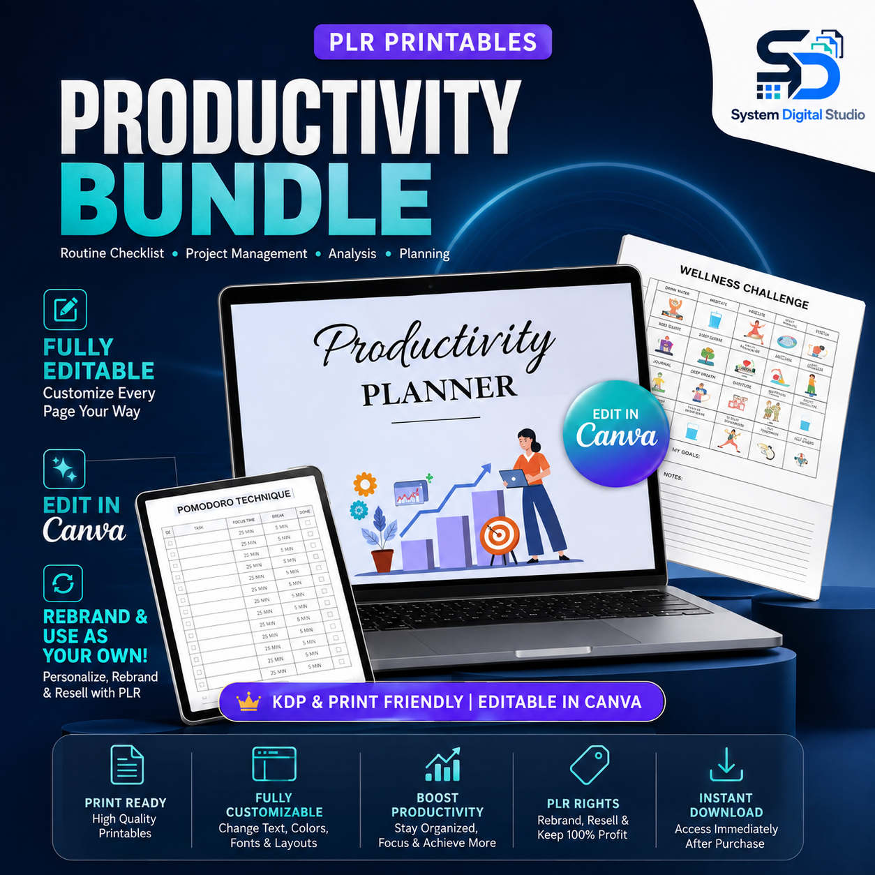 PLR Printable Productivity Planner