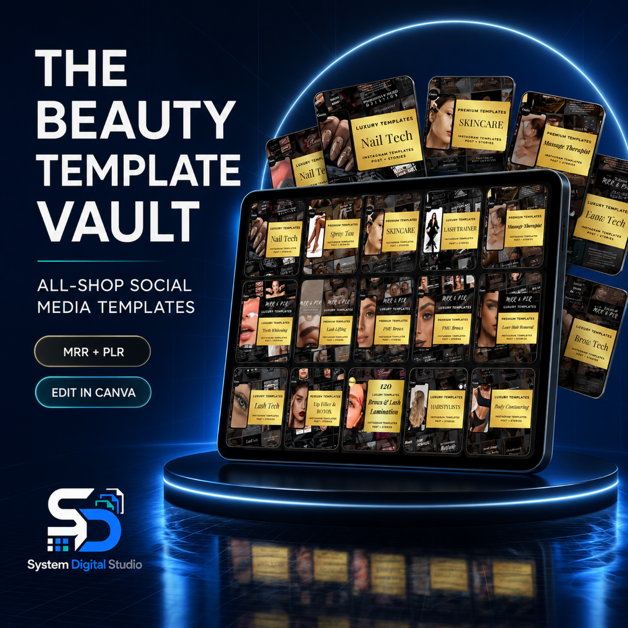 Beauty & Esthetician Canva Template Bundle