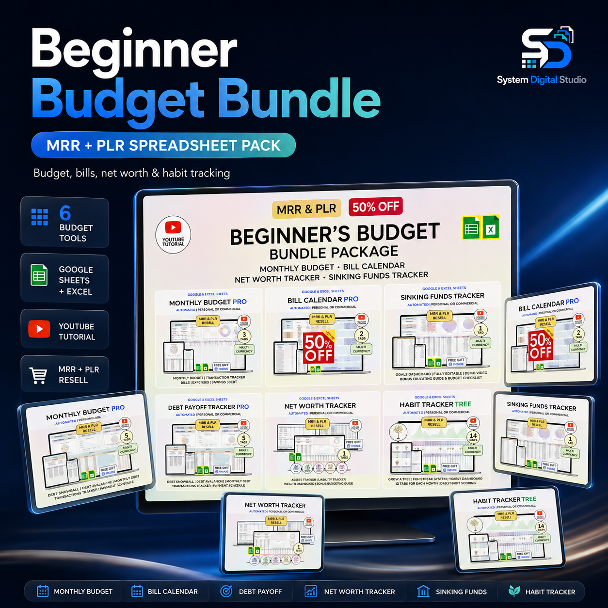 Budget Spreadsheet Bundle with PLR & MRR