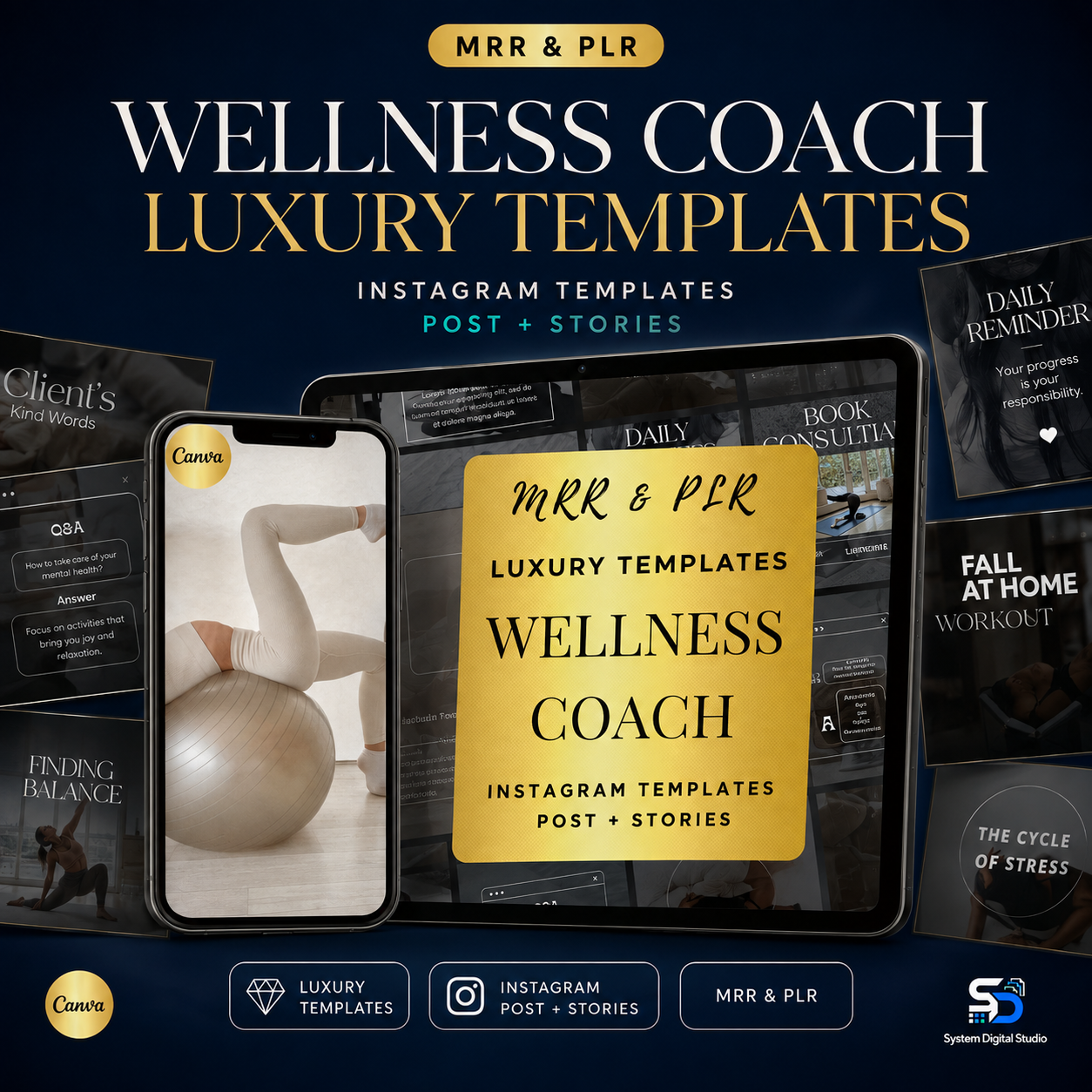 Wellness Coach Templates | Holistic Coach Posts | Wellbeing Templates