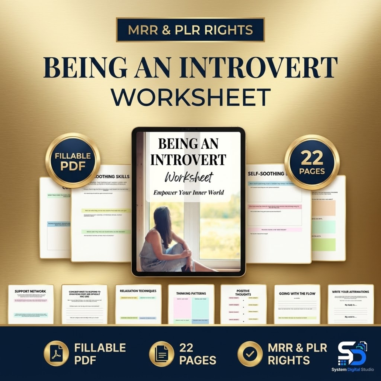 Introvert Self-Reflection Worksheet | Self-Care & Personal Growth