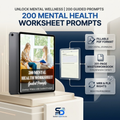 200 Mental Health Worksheet Prompts | Fillable PDF & Printable