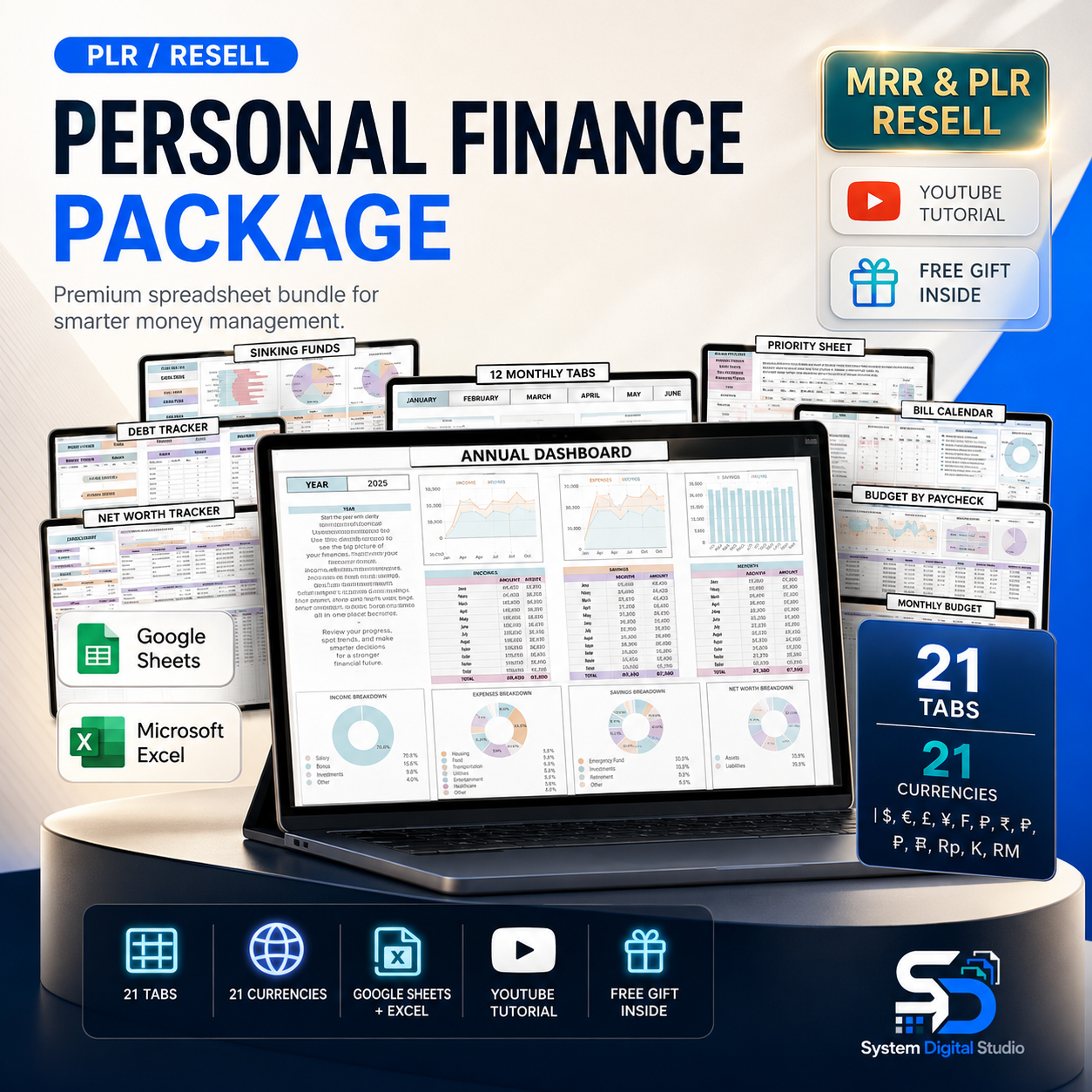 Personal Finance Budget Spreadsheet | Excel & Google Sheets