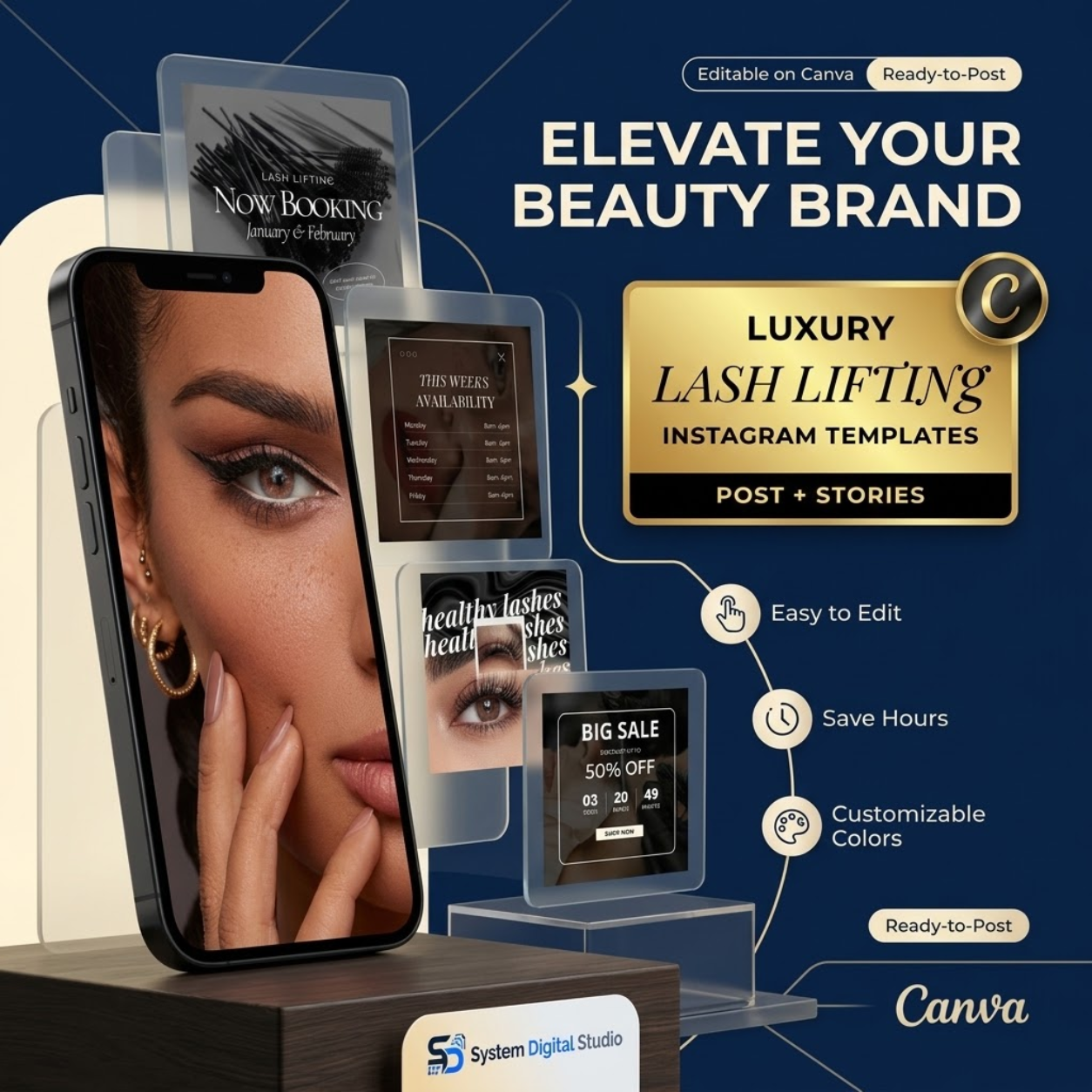 Lash Lift Templates | Lash Perm & Lash Lamination Social Media Templates