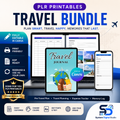 PLR Travel Planner Canva Template | Printable Travel Journal