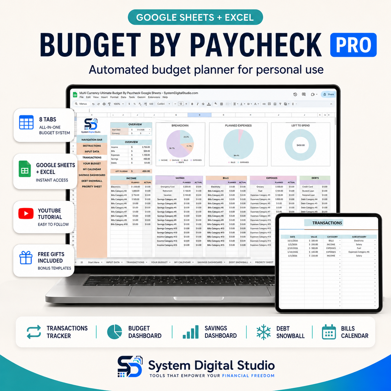 Ultimate Budget by Paycheck Spreadsheet
