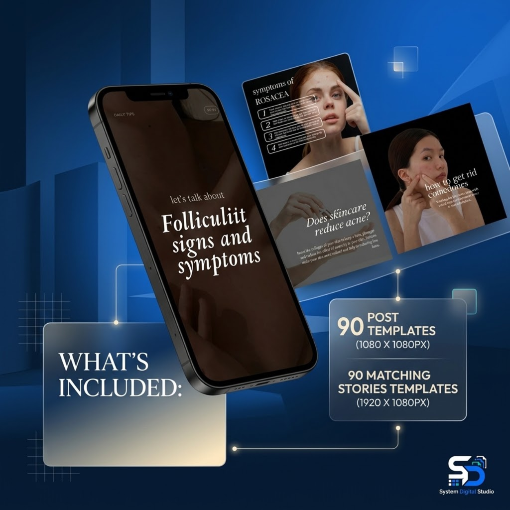Skincare Social Media Templates | 180 Esthetician Canva Templates