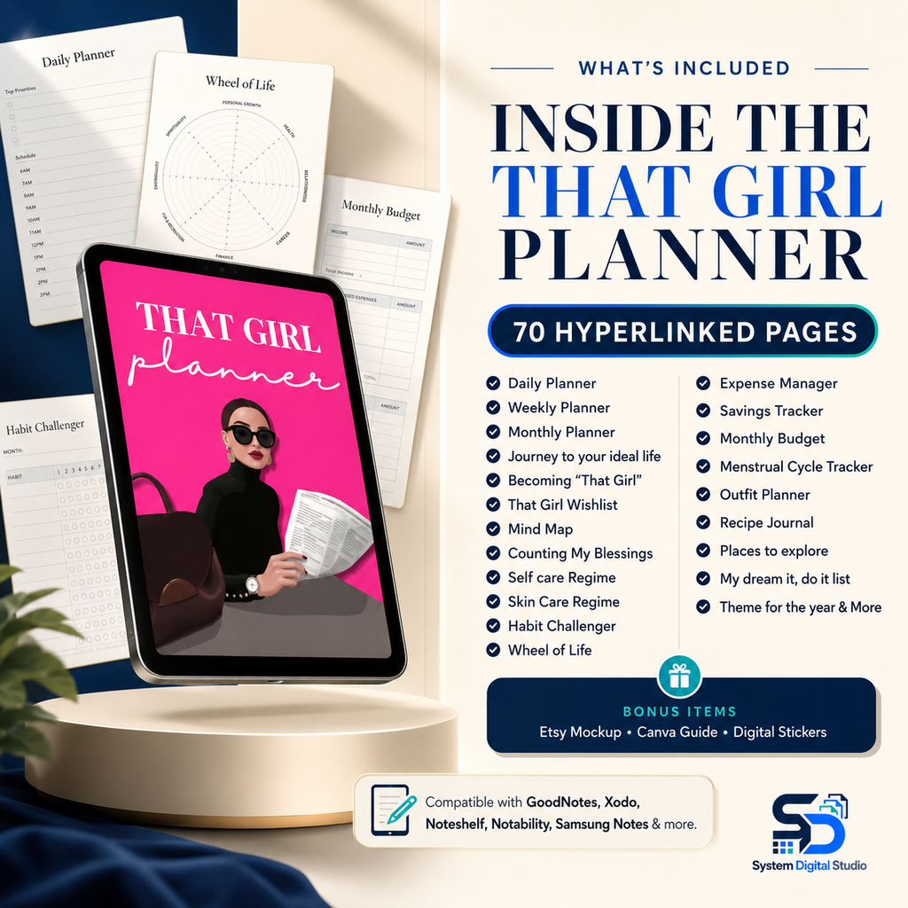 That Girl Digital Planner | PLR + MRR