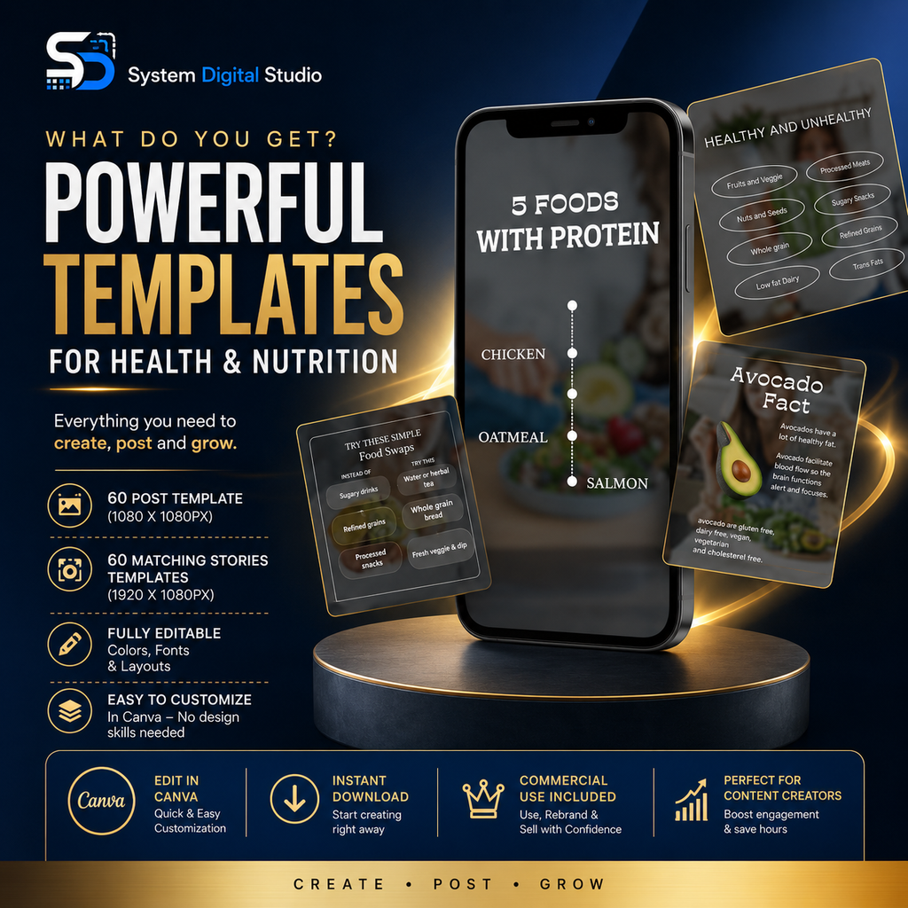 Nutrition Coach Templates | Dietitian & Wellness Coach Instagram Templates