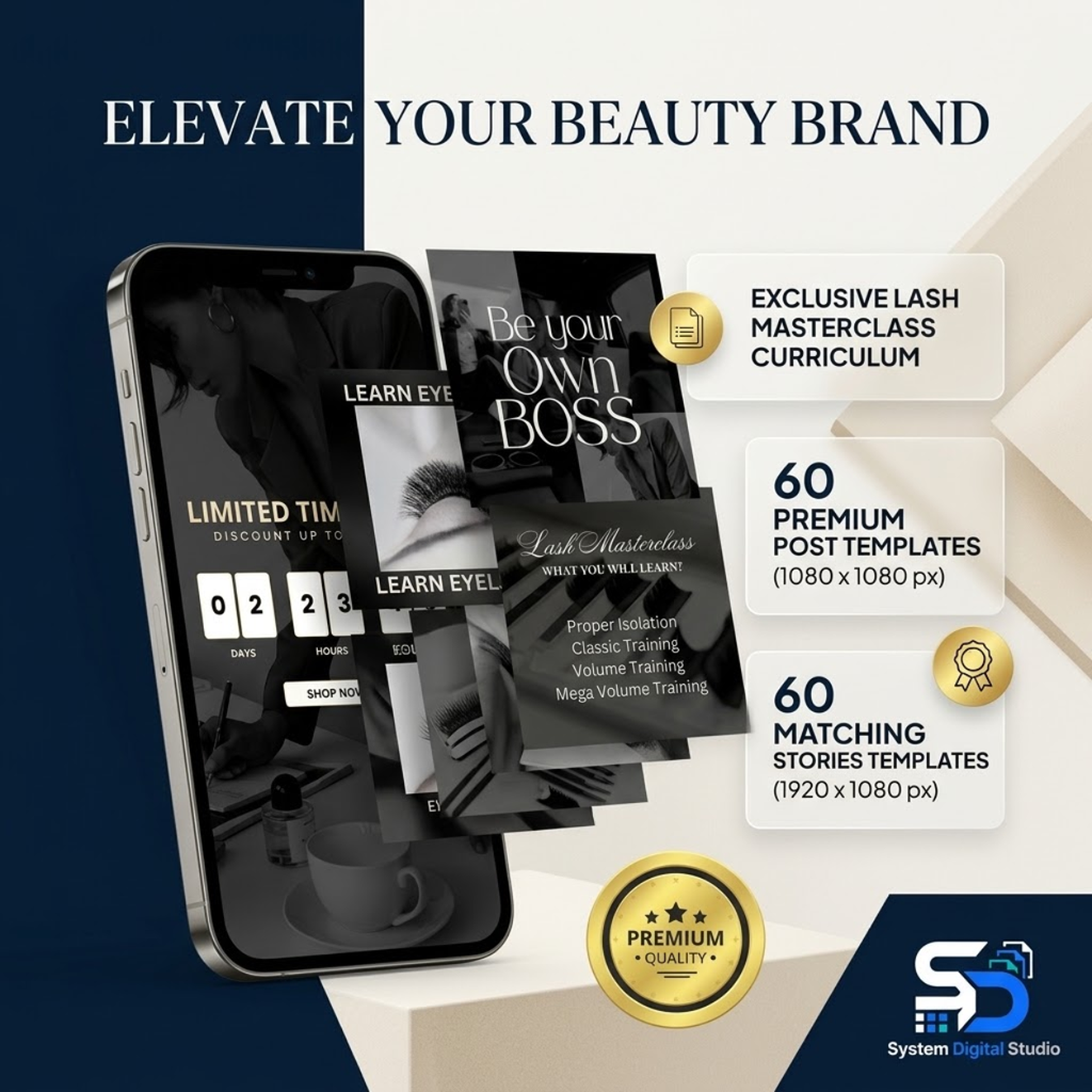 Lash Tech Trainer Templates | Lash Tech Social Media Posts