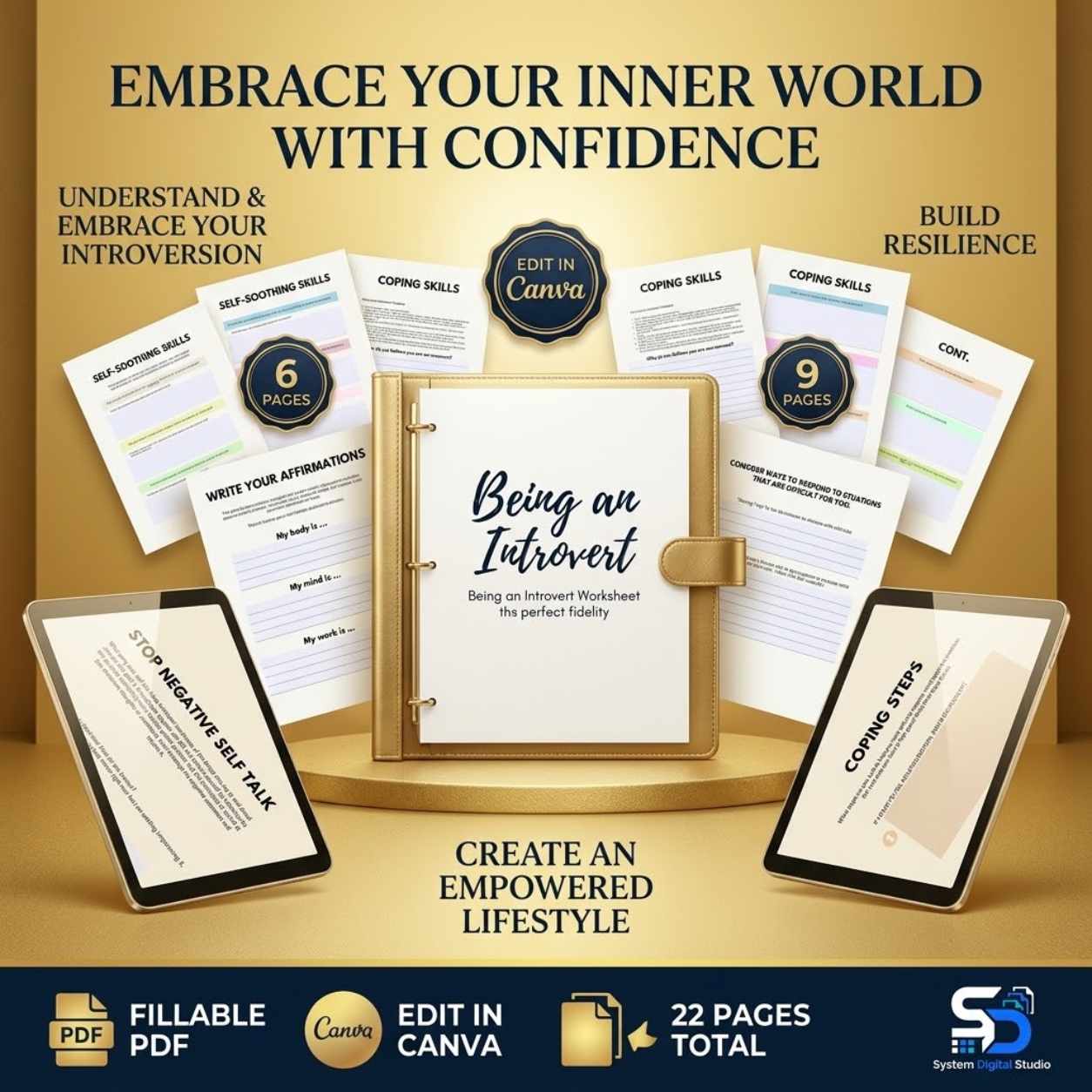 Introvert Self-Reflection Worksheet | Self-Care & Personal Growth