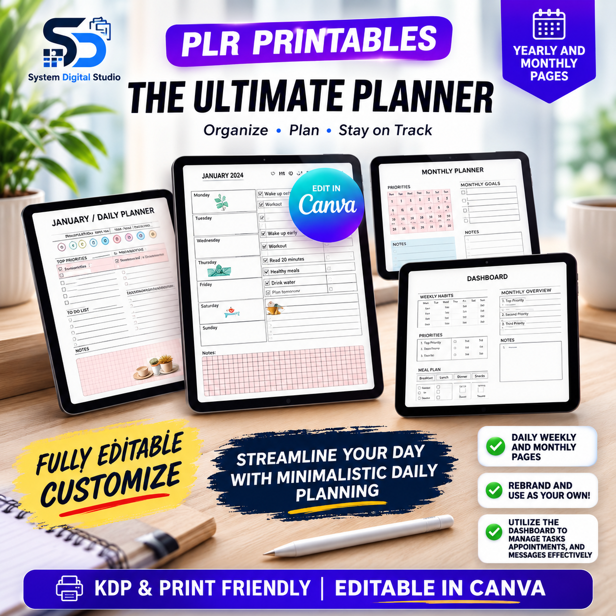 PLR Printable Planner – 100+ Planner Templates