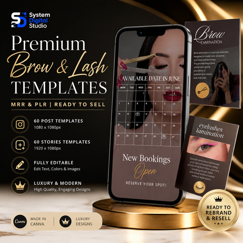 120 Lash Lift Instagram Templates | Lash Tech Social Media Posts