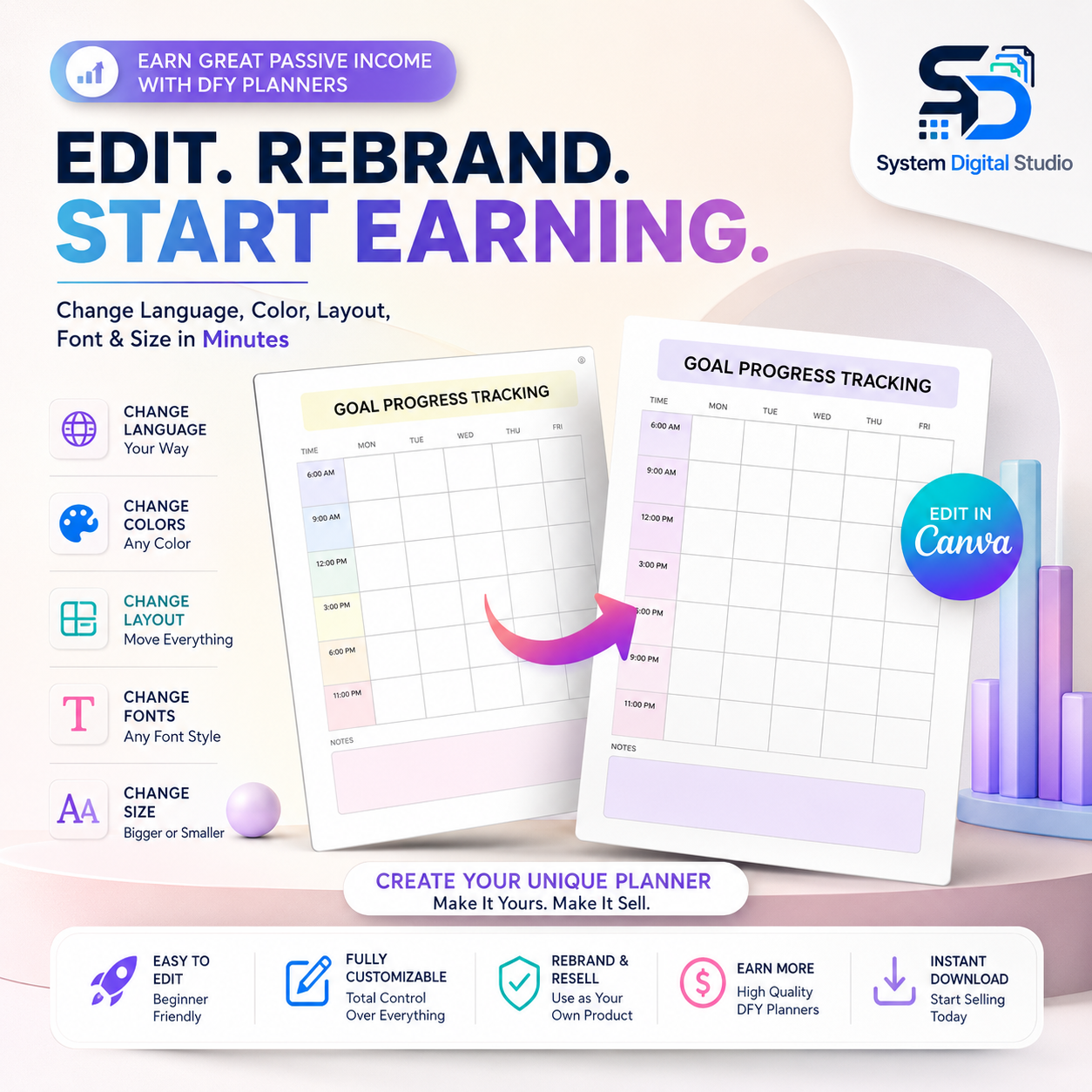 PLR Printable Productivity Planner