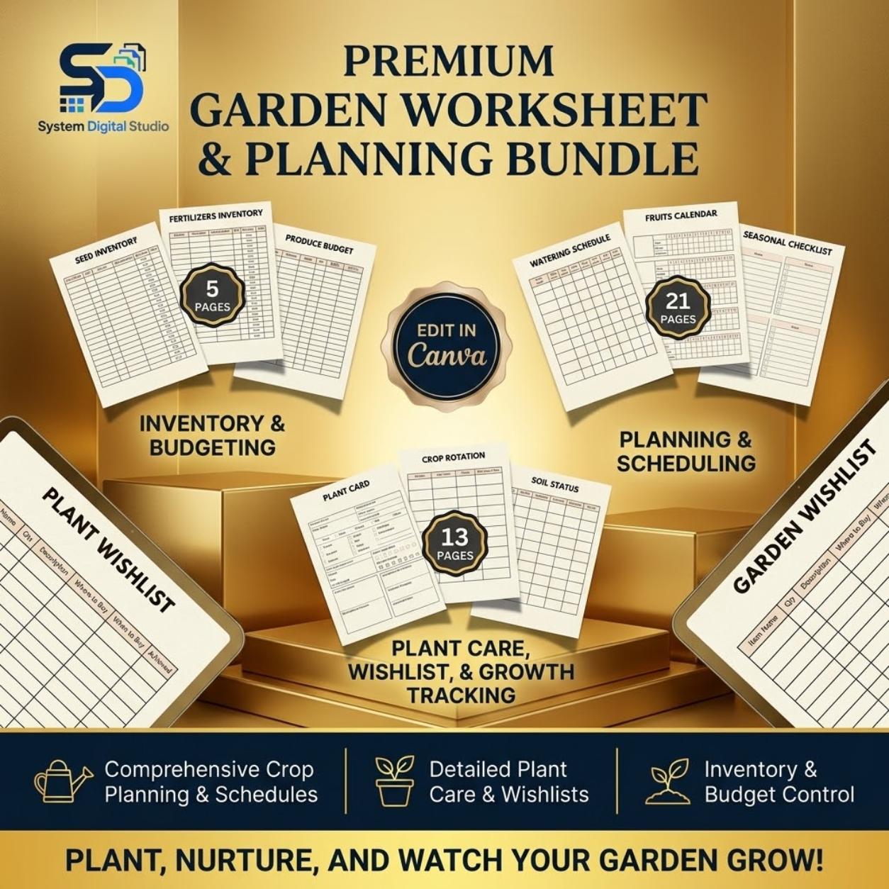 Garden Planner & Plant Tracker | Printable Gardening Journal