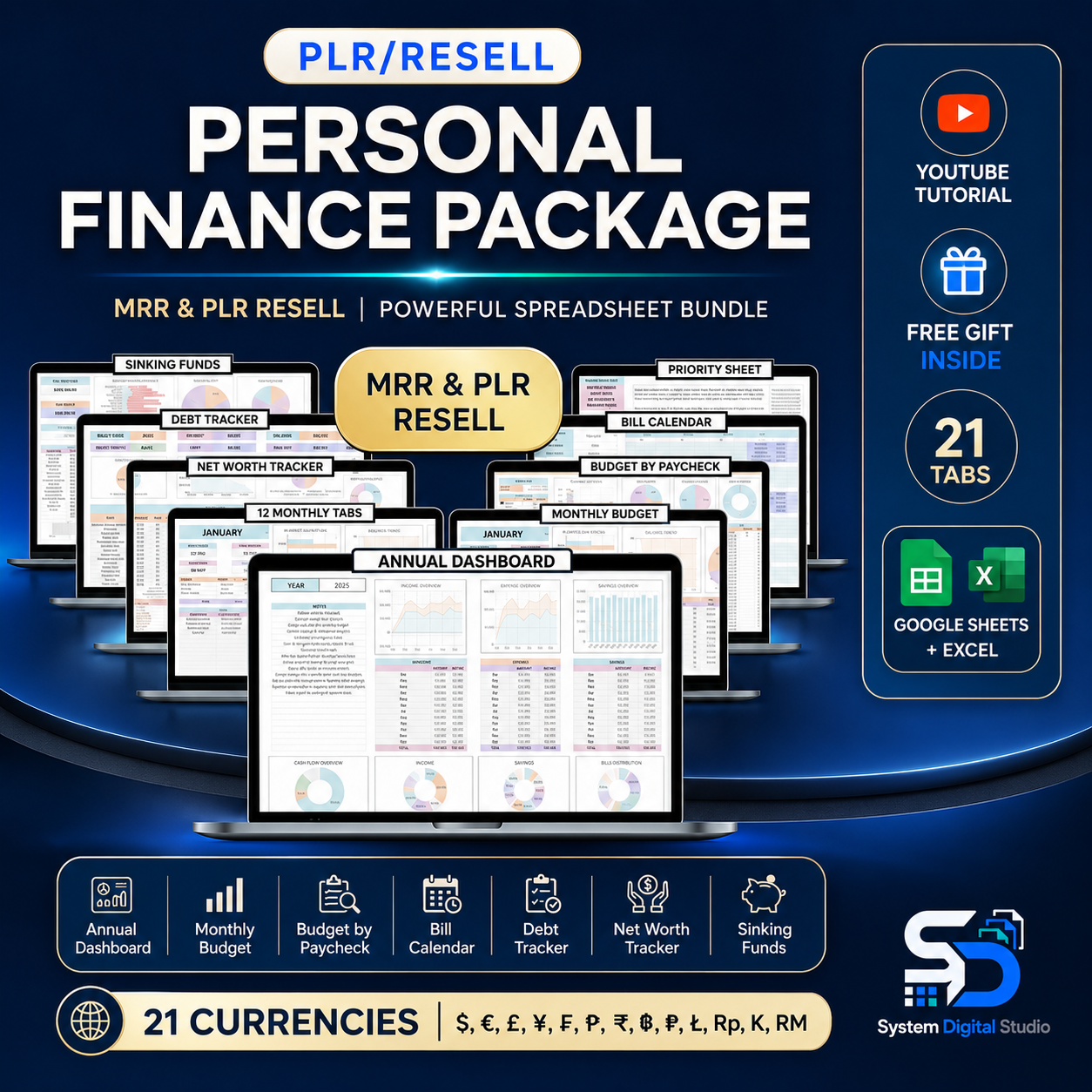 Smart Budget Spreadsheet Bundle with Master Resell Rights