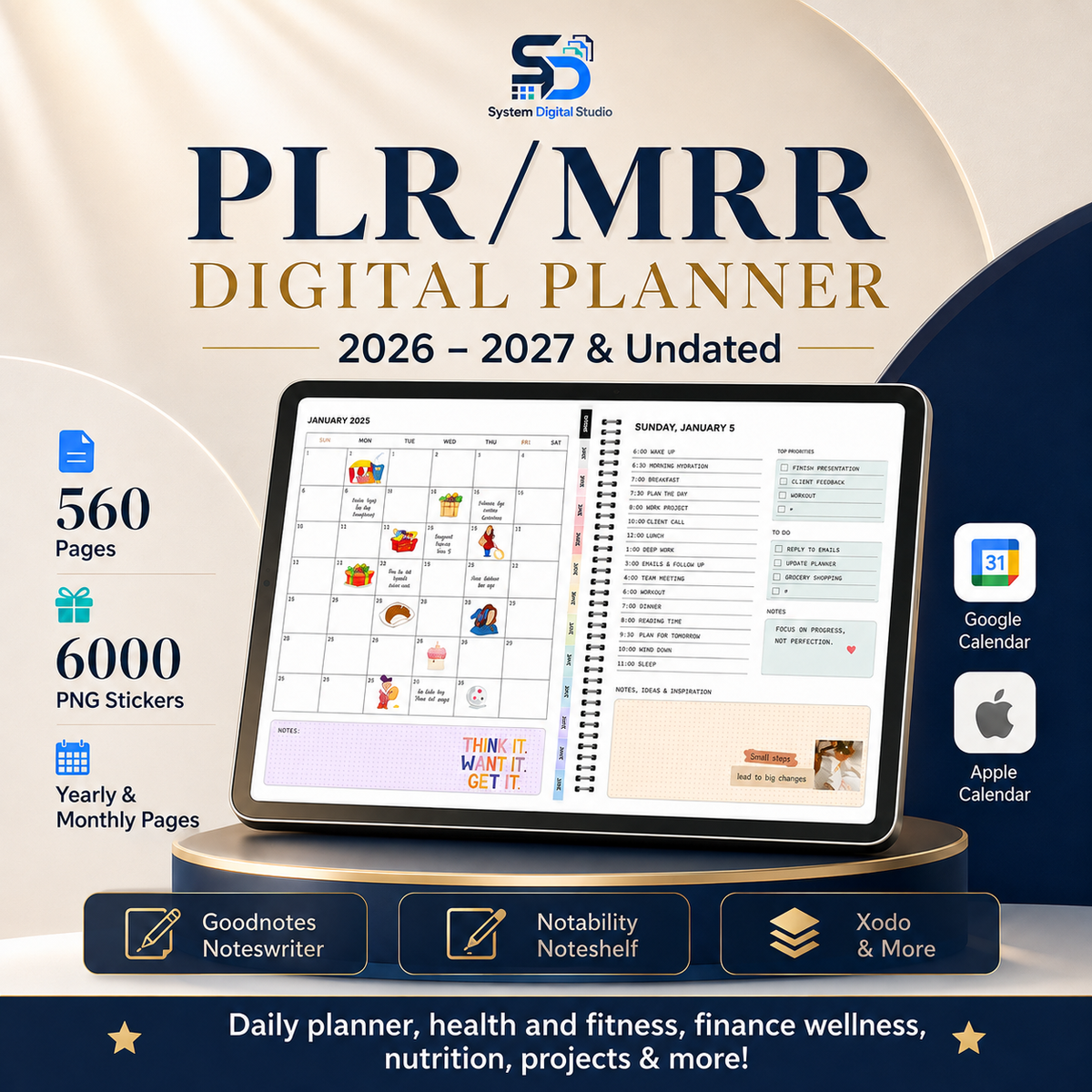 PLR & MRR All Shop Digital Planner Bundle