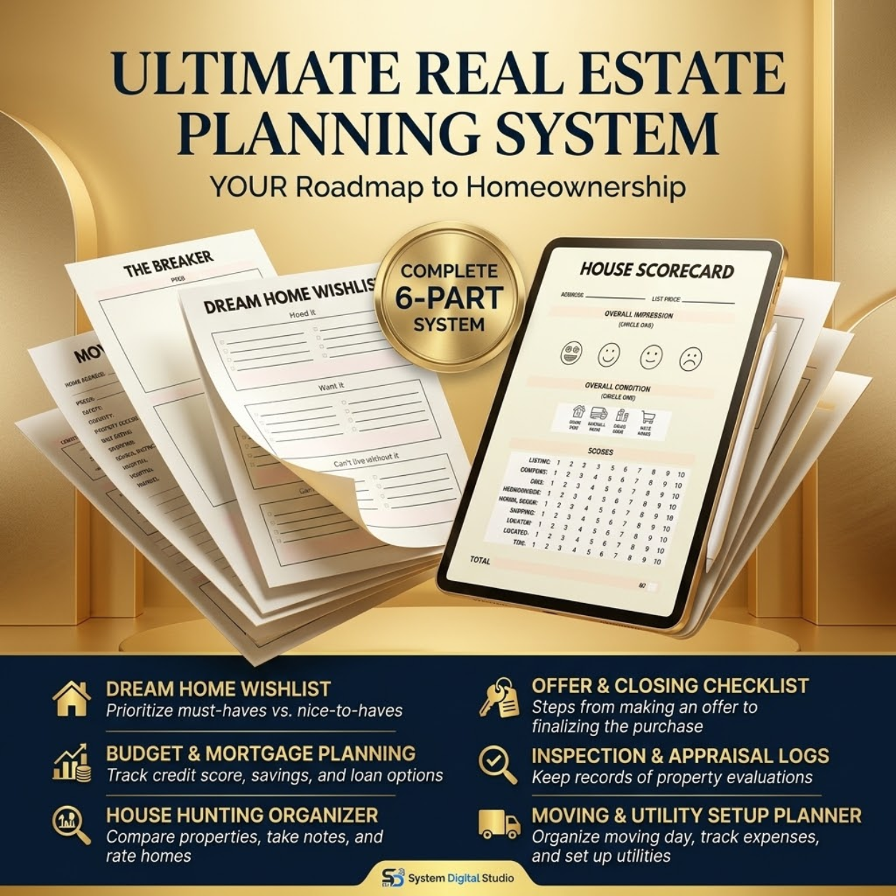 Home Buying Planner & House Hunting Checklist | Mortgage Organizer