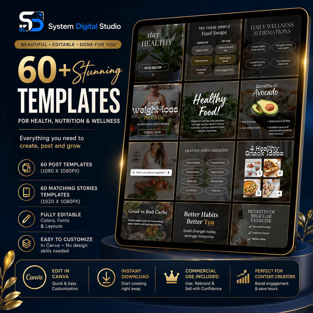 Nutrition Coach Templates | Dietitian & Wellness Coach Instagram Templates