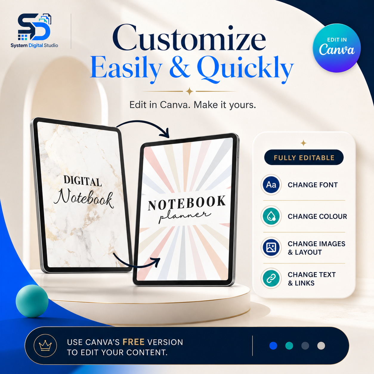 Digital Notebook Planner with Master Resell Rights