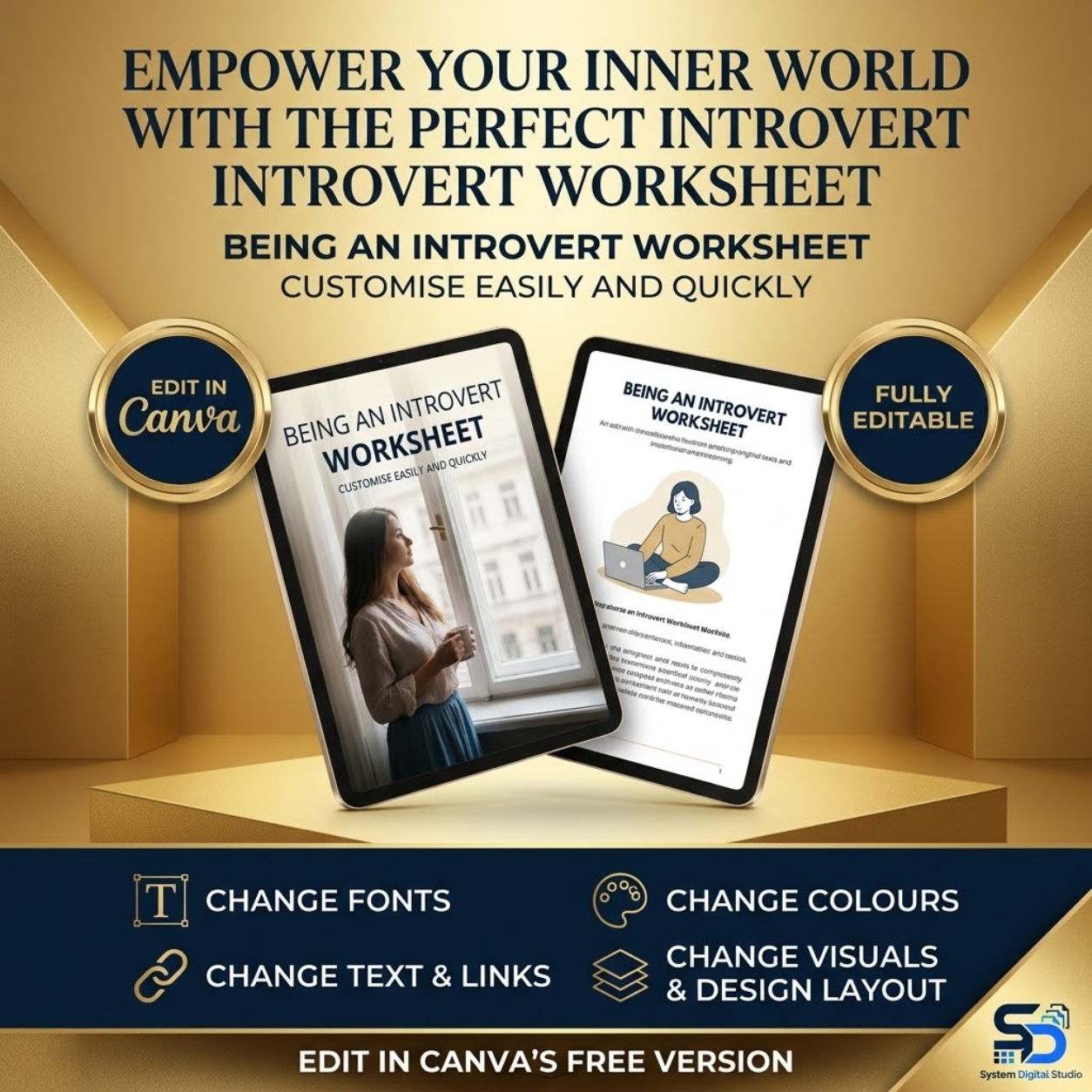 Introvert Self-Reflection Worksheet | Self-Care & Personal Growth