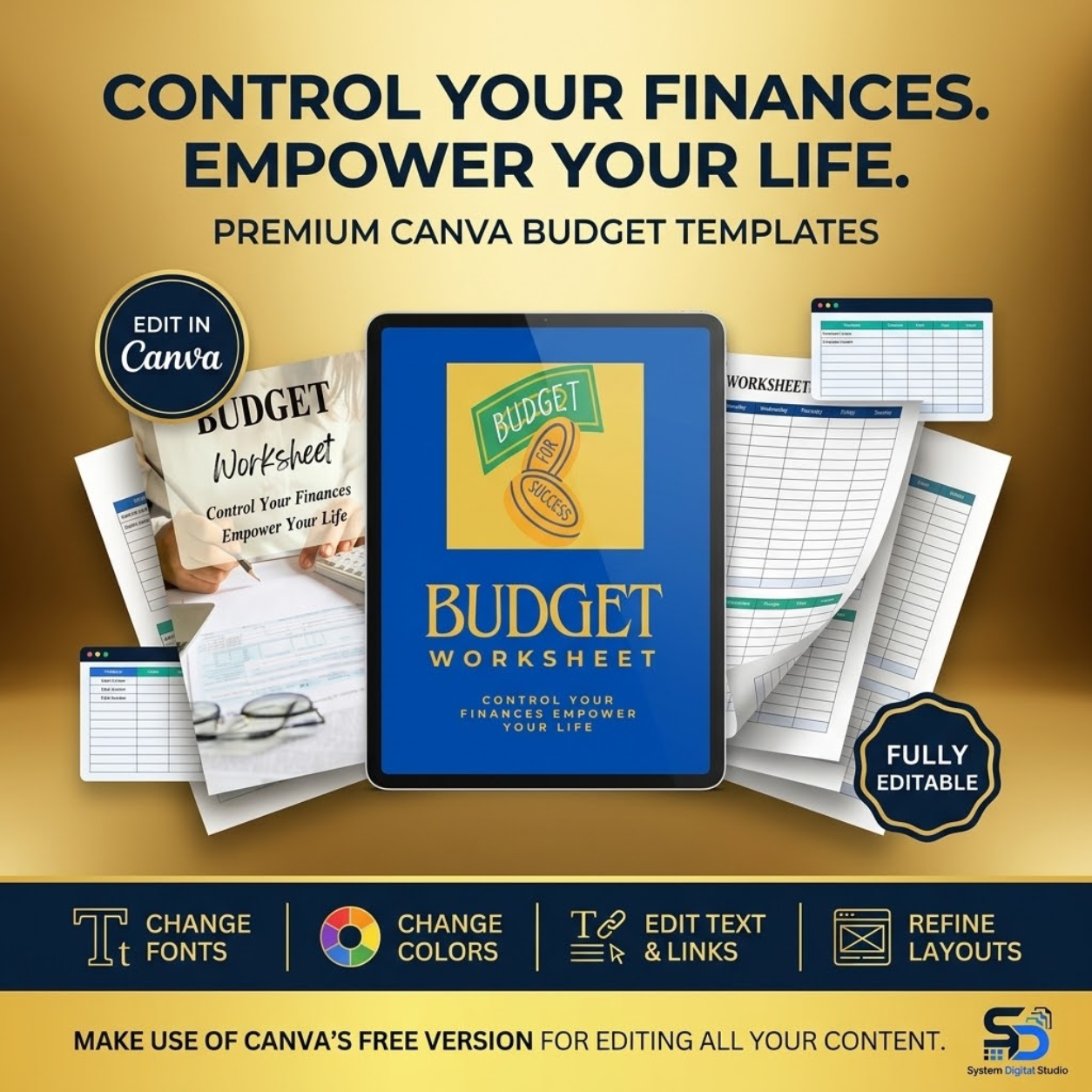 Budget Planner & Expense Tracker | Printable Finance Worksheet
