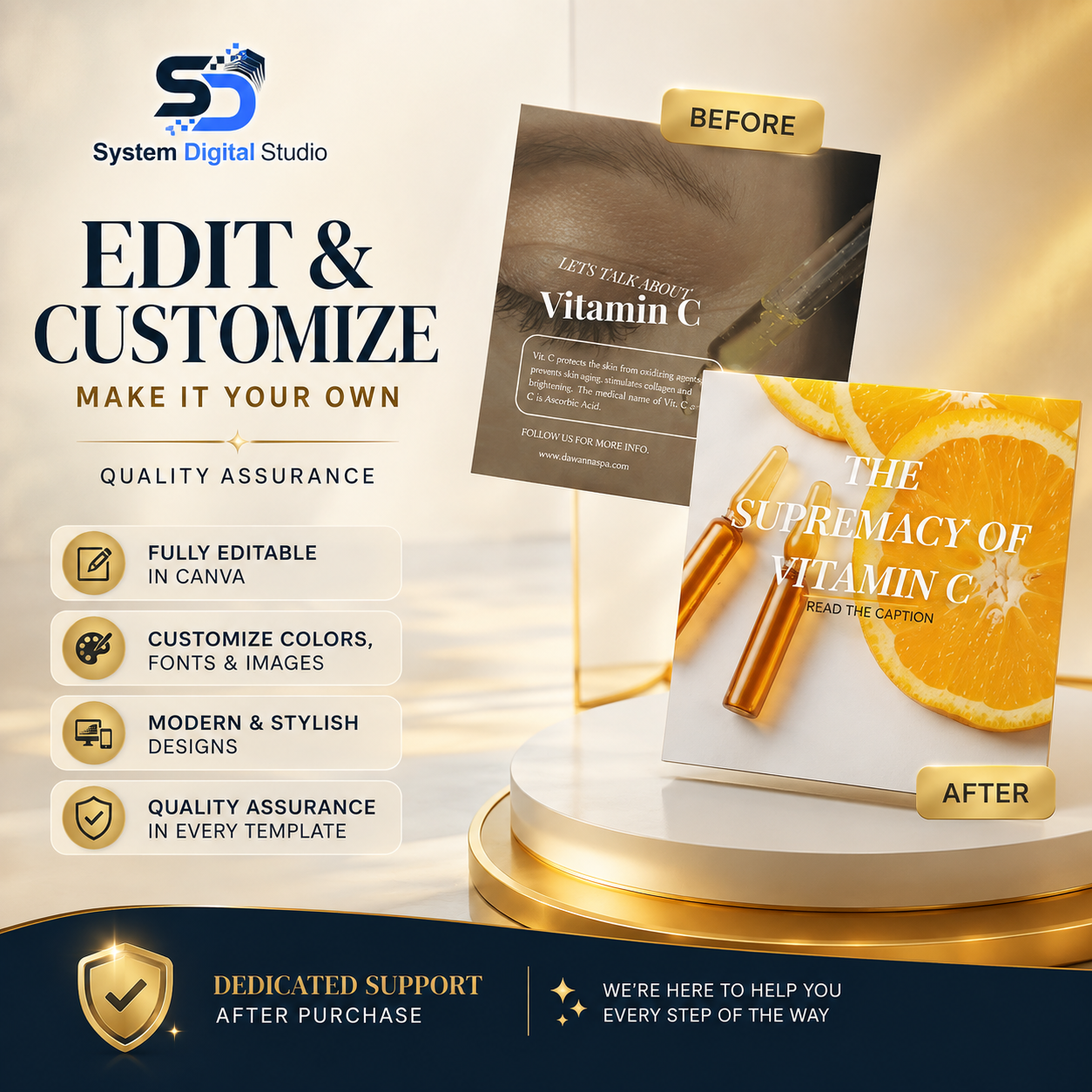 200 Skincare Social Media Templates | Esthetician Instagram Templates