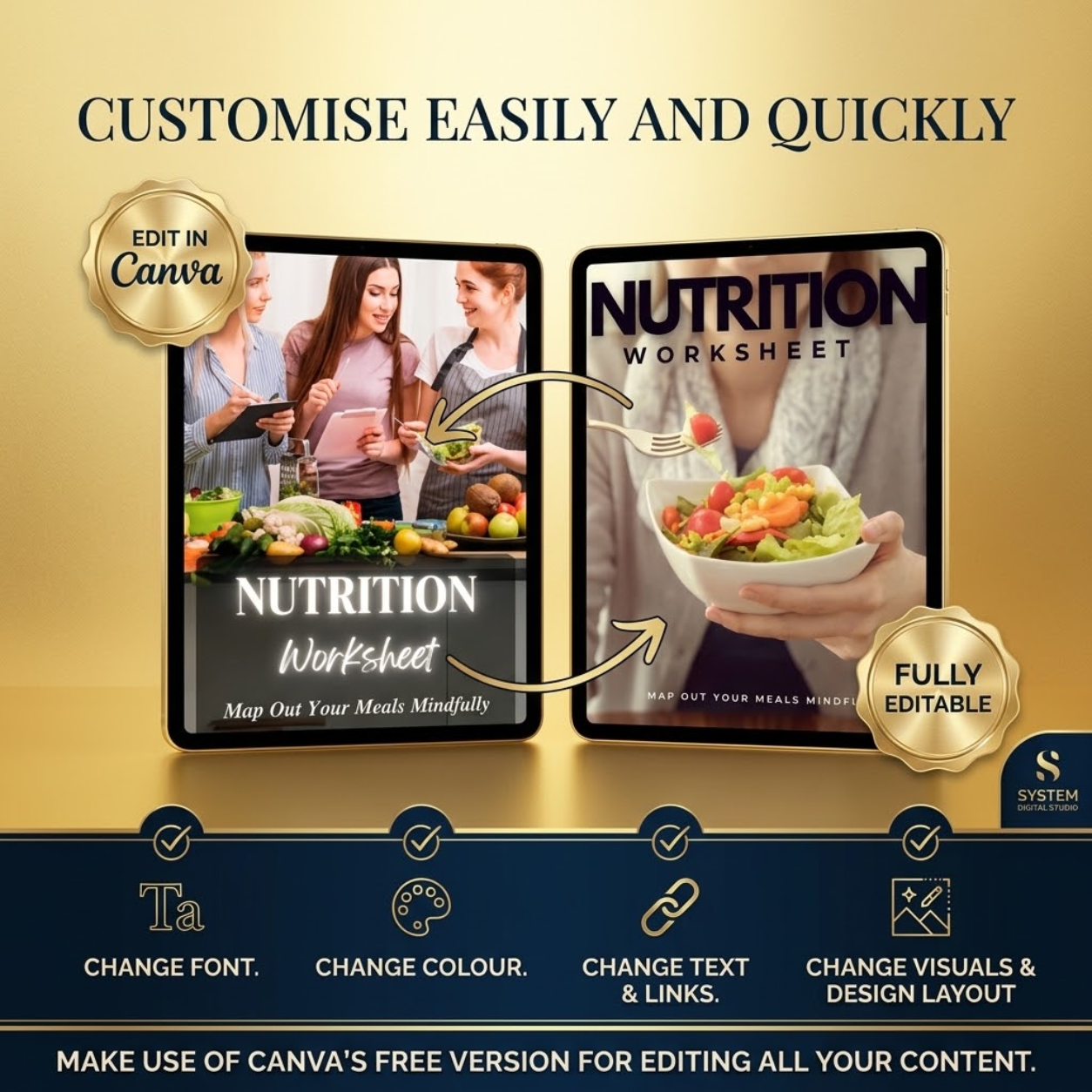 Nutrition Planner & Meal Tracker | Printable Food Journal