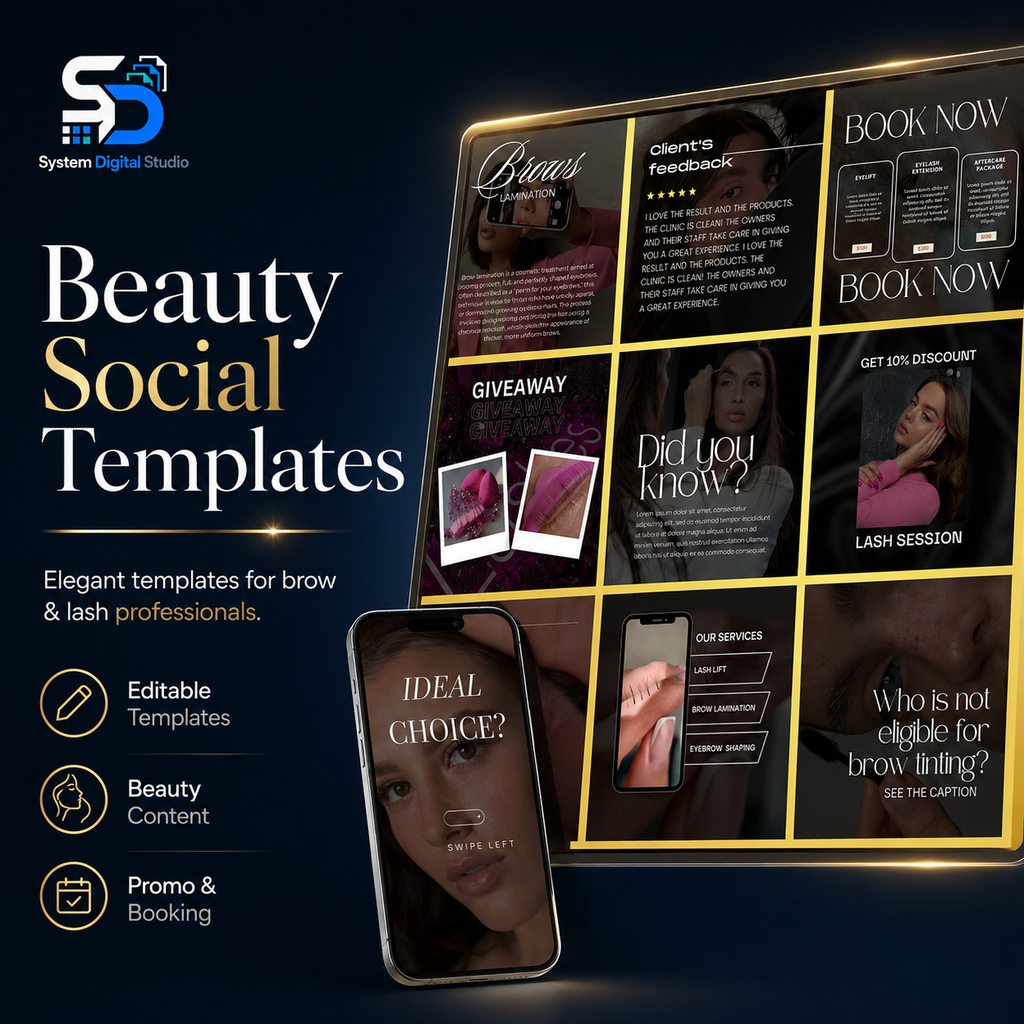 120 Lash Lift Instagram Templates | Lash Tech Social Media Posts