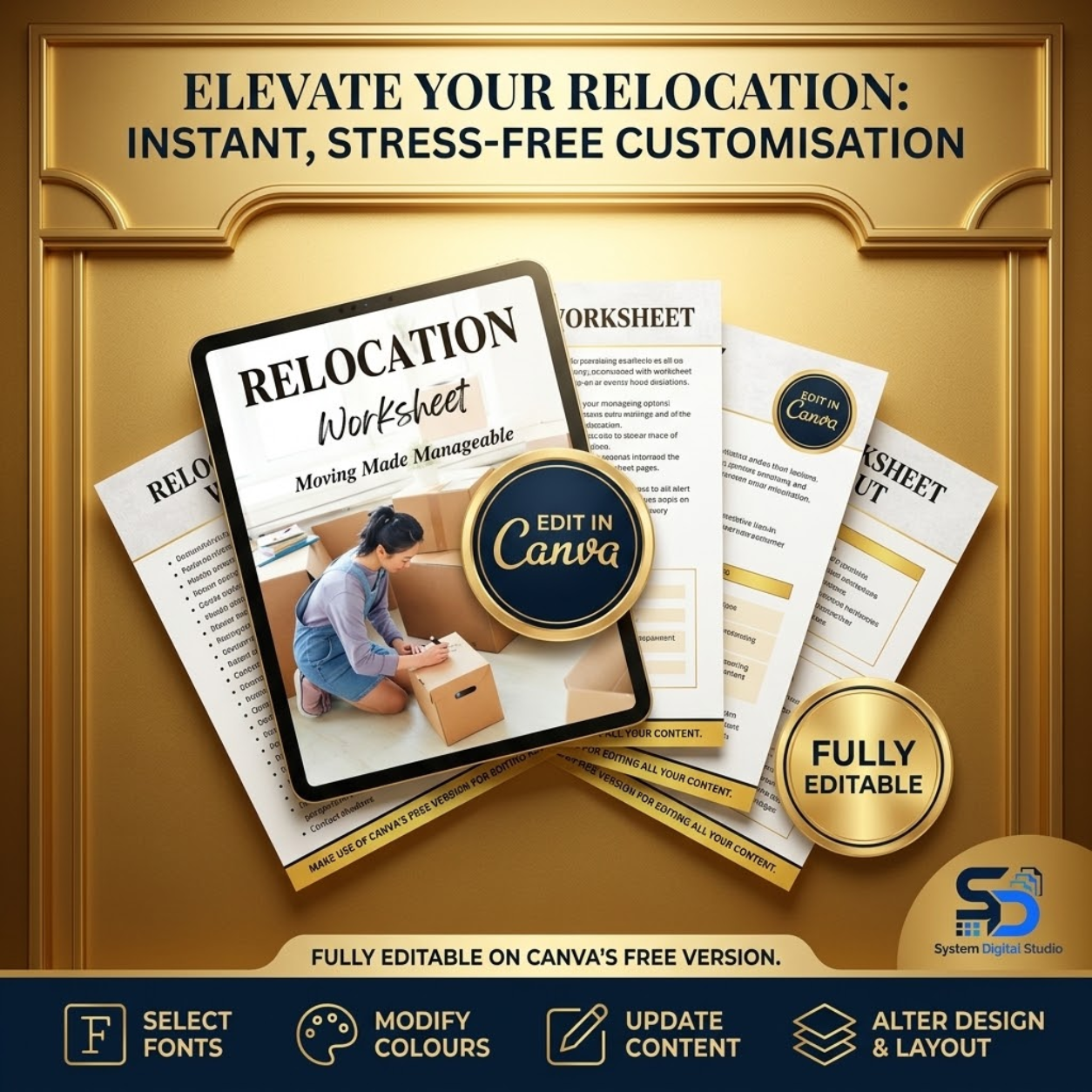 Relocation Planner & Moving Checklist | Printable Moving Organizer