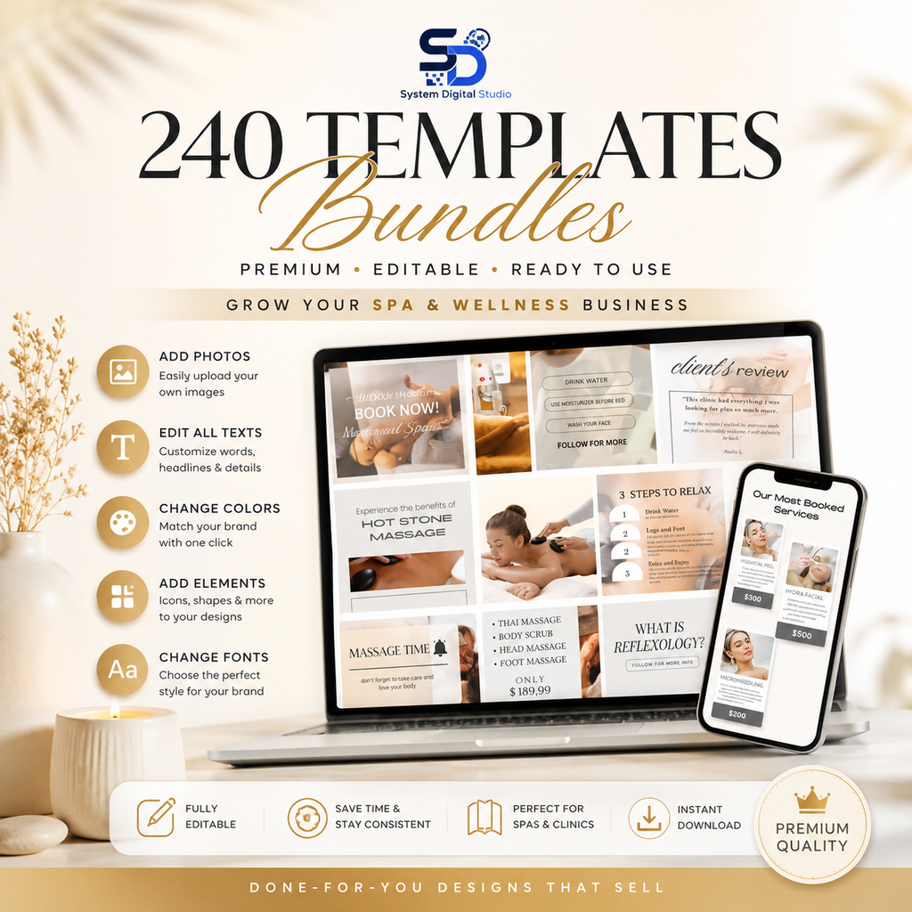 Massage Templates | Massage Therapy Social Media Templates